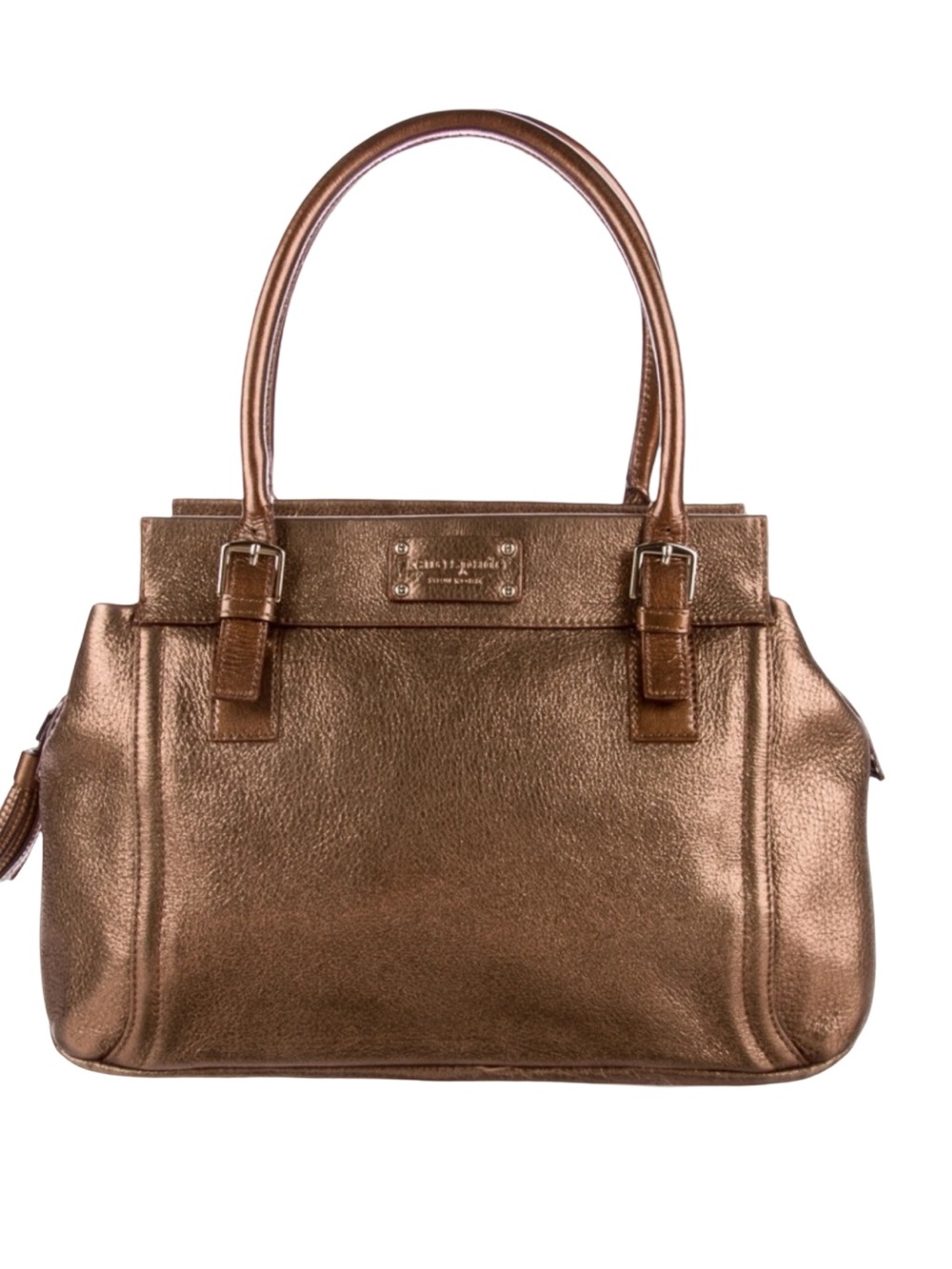 Kate Spade Cheltenham Shiny Metallic Gold Shimmer East/West Addison Bag